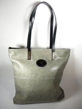 New Florence Leather Market grey soft Italian leather tote